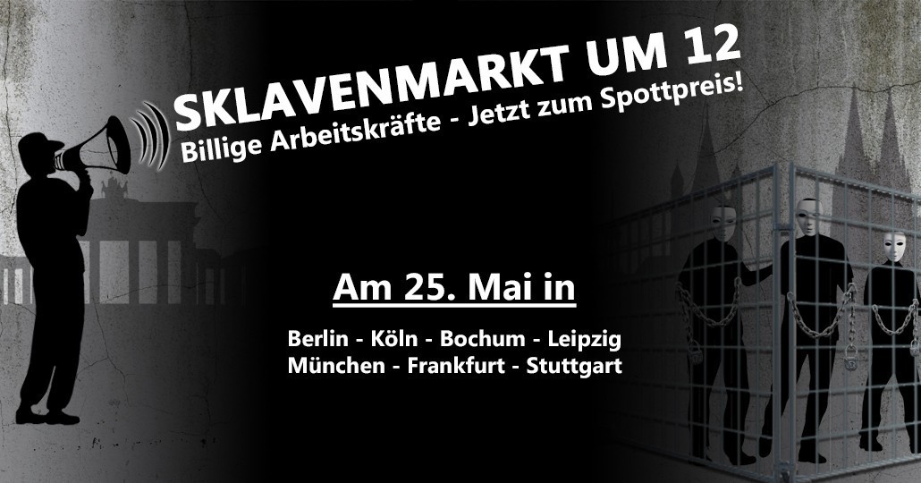 In 7 deutschen Großstädten können Sie am 25. Mai Ihren eigenen Sklaven ersteigern!